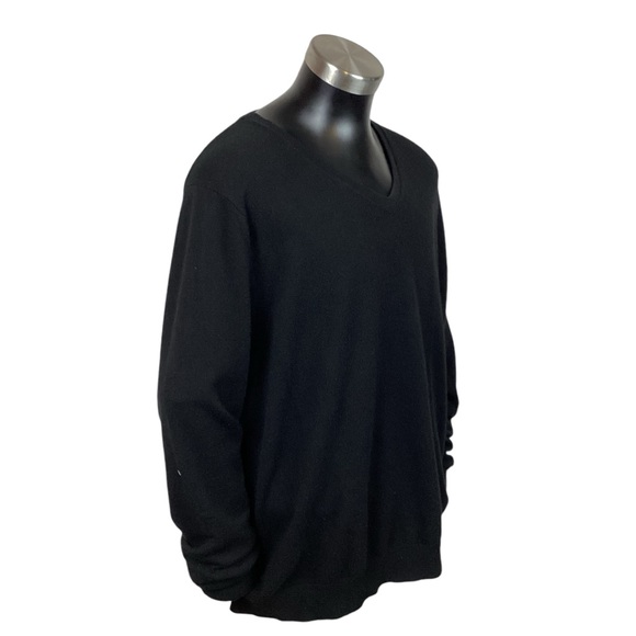 Pure Cashmere VNeck Mens XLarge Cashmere  Black - Picture 4 of 11